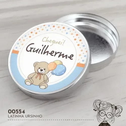 Latinha Adesivada Ursinho Príncipe - 00554