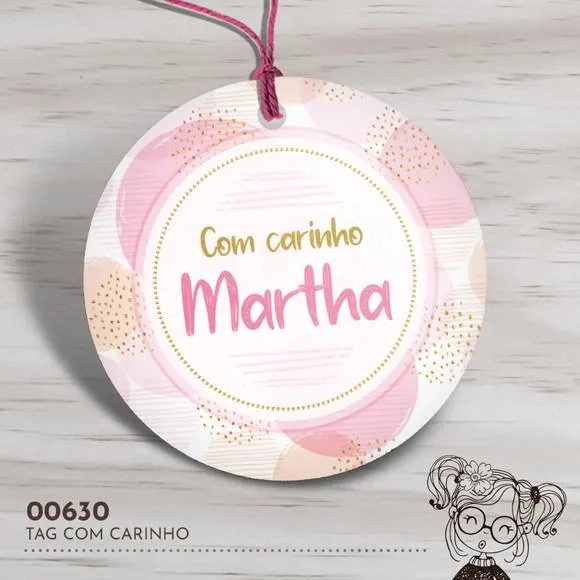 Tag Redonda com Carinho - 00630