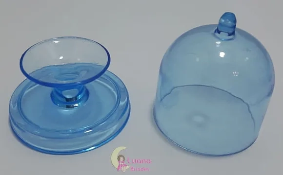 Mini Cúpula Azul Escuro de Acrílico - pct c/6 unidades