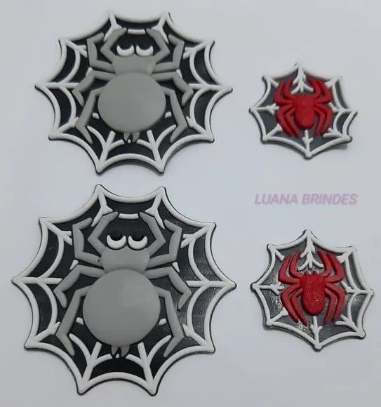 Kit Apliques Símbolo Homem Aranha de borracha - pct c/4 Kits