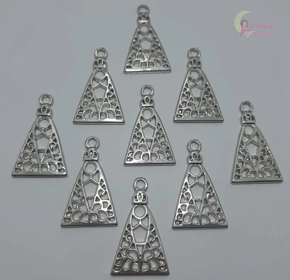 Pingente Nossa Senhora Aparecida Prata - Pct C/5 Unid