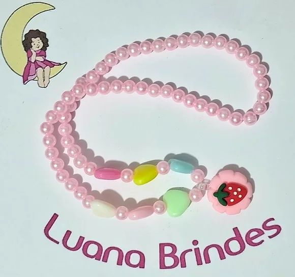 Colar Infantil com Caixinha de Coração - 2 Peças