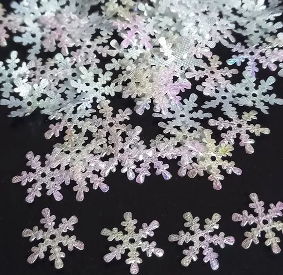 Mini Flocos de Neve Branco- 15mm - Pacotes com 50 Unidades