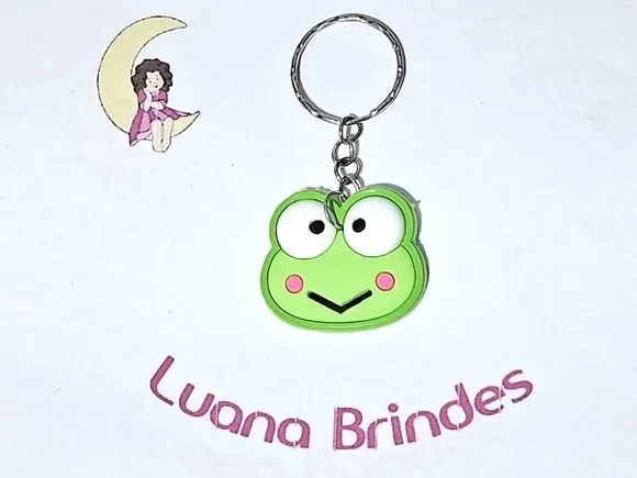 Chaveiro Keroppi e Kuromi Emborrachado Pacote com 10 Unidade
