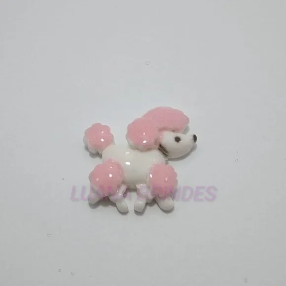 Aplique de Cachorro Poodle em Acrílico - pct c/12 unidade