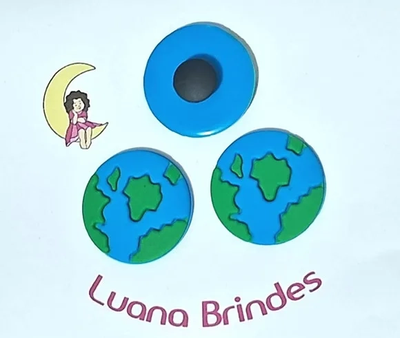 Pins de Crocs Planeta Emborrachado Pacote com 6 Unidades