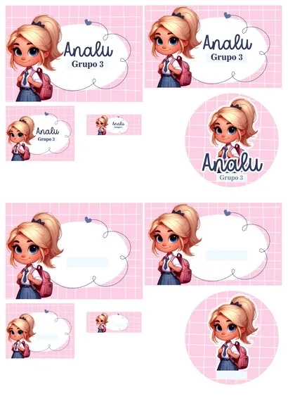60 Etiquetas Escolares Personalizadas Prova D