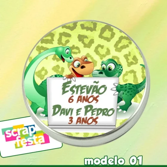 Latinhas Personalizada Festa Dinossauro