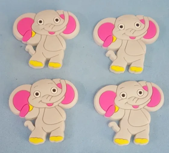 Aplique de Elefante Emborrachado - Pct com 7 Unidades