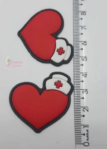 Apliques Área da Saúde Variados de borracha - pct c/6 unid