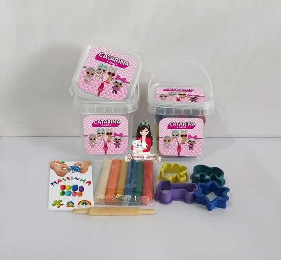 Kit Massinha no Baldinho Personalizado Lol Surprise