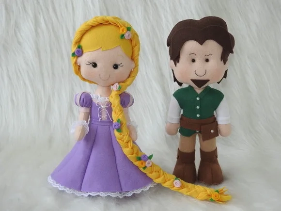 Kit Rapunzel em Feltro do Filme Enrolados - 2 Peças