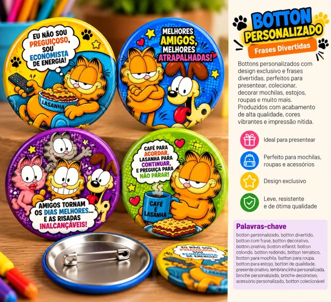 Bottons Personalizados com 4 itens