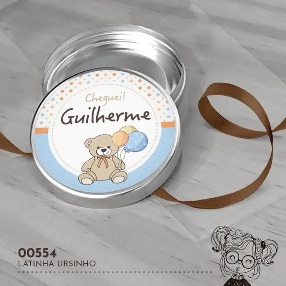 Latinha Adesivada Ursinho Príncipe - 00554
