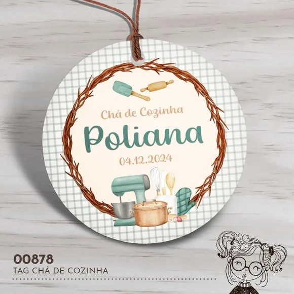 Tag Redonda Chá de Cozinha - 00878