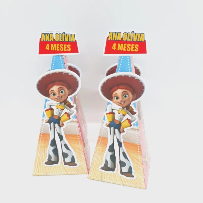 PEGUE E MONTE - Kit Festa JESSIE - TOY STORY - Decoração de Festa - Caixinhas Personalizadas