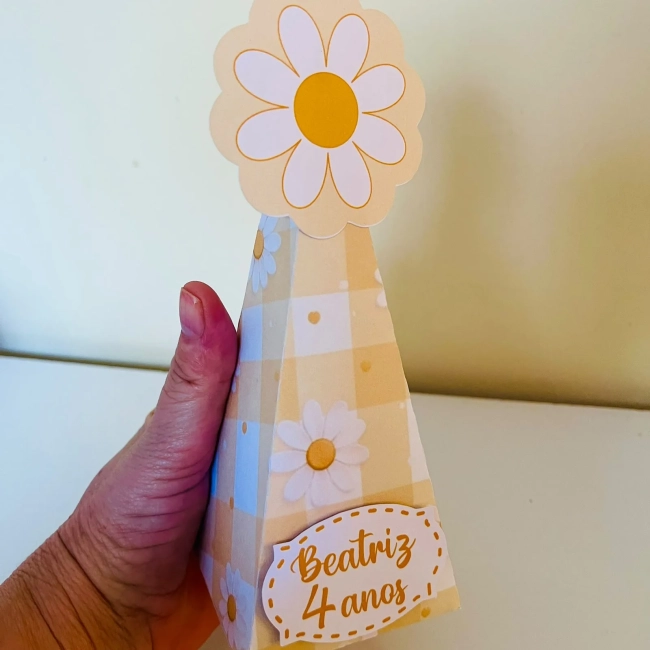 ENVIO RÁPIDO Kit 15 Caixas Festa Menina Jardim Margarida Personalizado | Kit Montagem Fácil