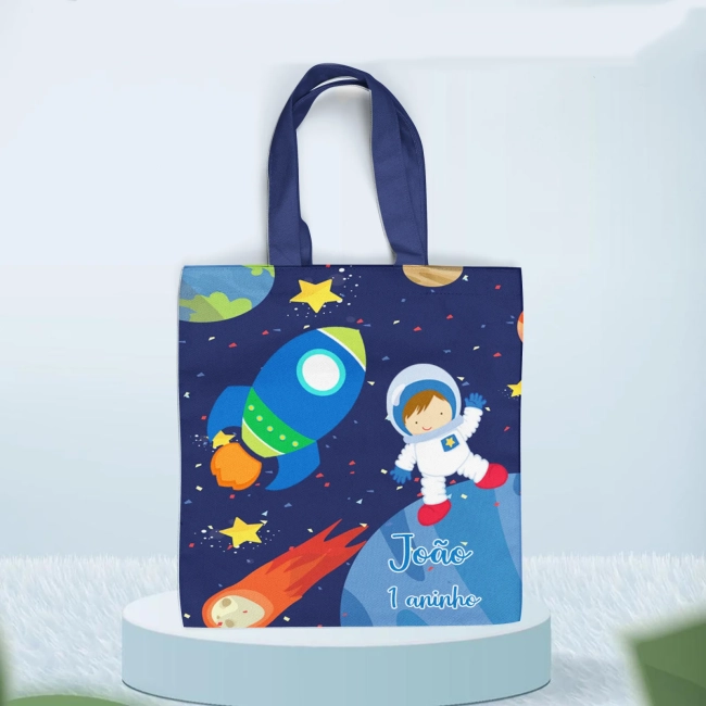 Sacolinha Ecobag Personalizada do Astronauta