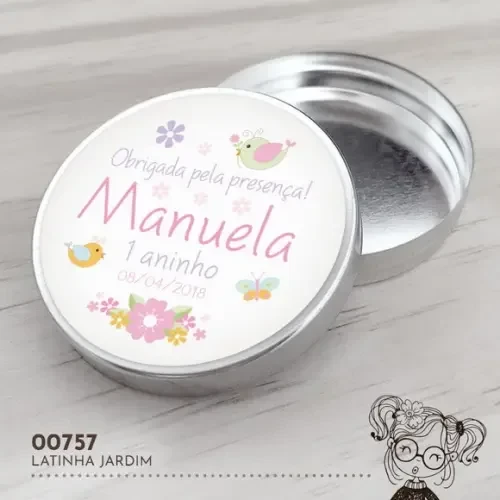 Latinha Adesivada Jardim - 00757