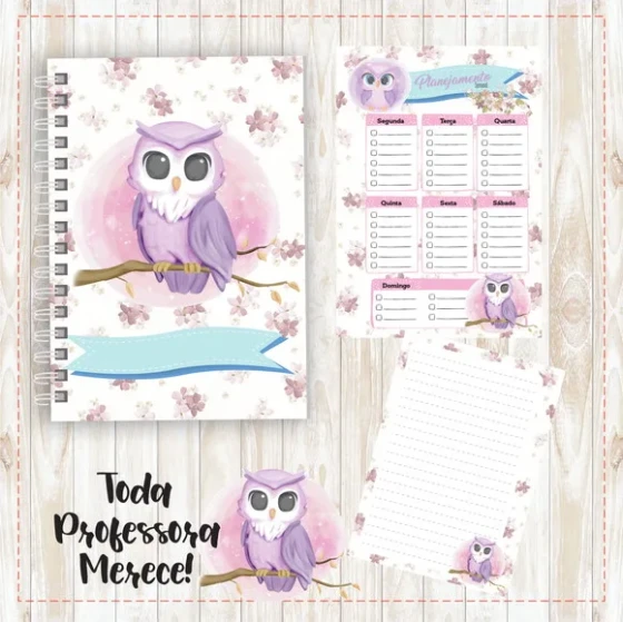 Arquivo Digital Caderno Professora Coruja - Cód.: 60