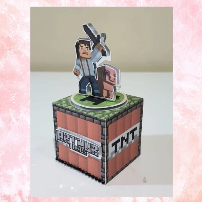 Caixa Cubo Minecraft
