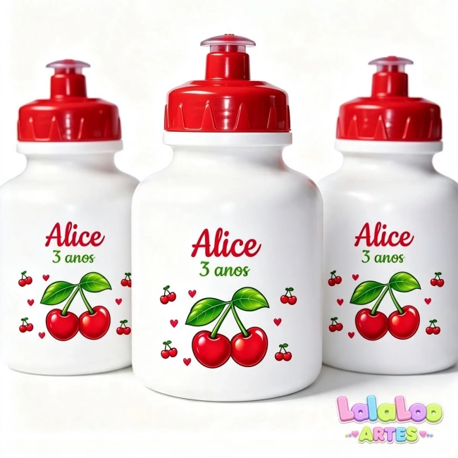 Garrafinha Squeeze Cerejinha Personalizado