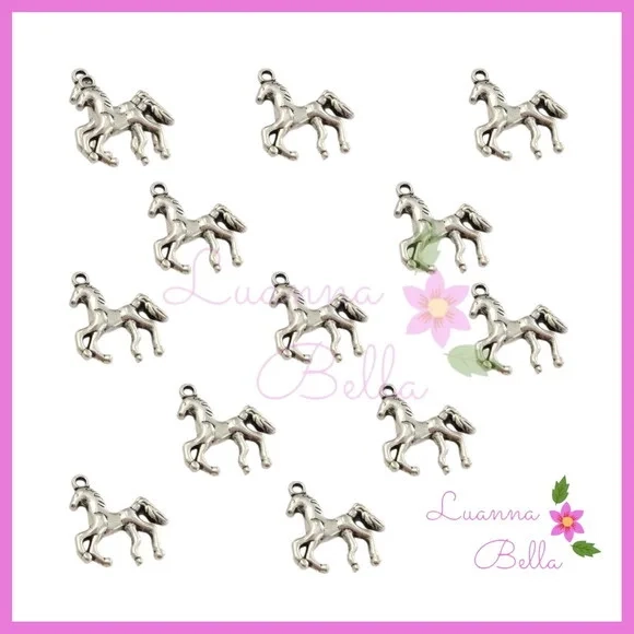 Pingente de Metal Cavalo Prata - Pct c/10 unids