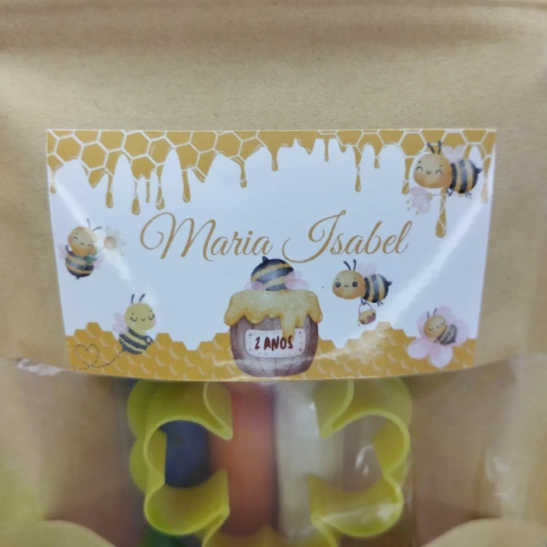 50 Unidades Kit Massinha Zip Lock - Abelinha - Trabalhamos com qualquer tema - Informar tema no chat