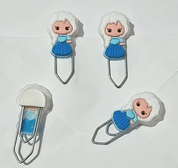 Clips Decorados Frozen 2,5cm Emborrachado 6 Unidades