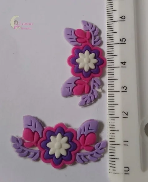 Apliques Variados Coloridos de Borracha - Pct C/8 Uni
