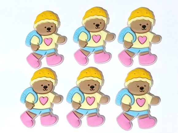 Aplique Urso Bobbie Goods Emborrachado Pacote com 6 Unidades