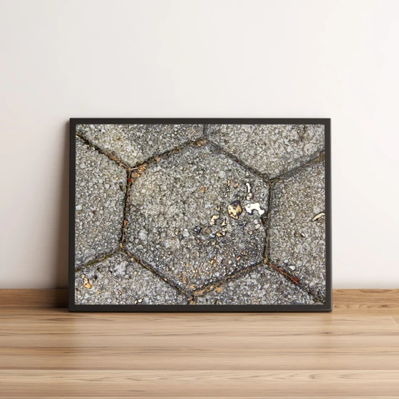 Quadro Chão de Pedra Hexagonais 431