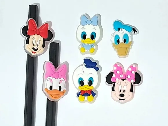 Lápis com Ponteira Minnie Fluorescente 3cm 6 Unidades