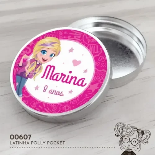 Latinha Adesivada Polly Pocket - 00607