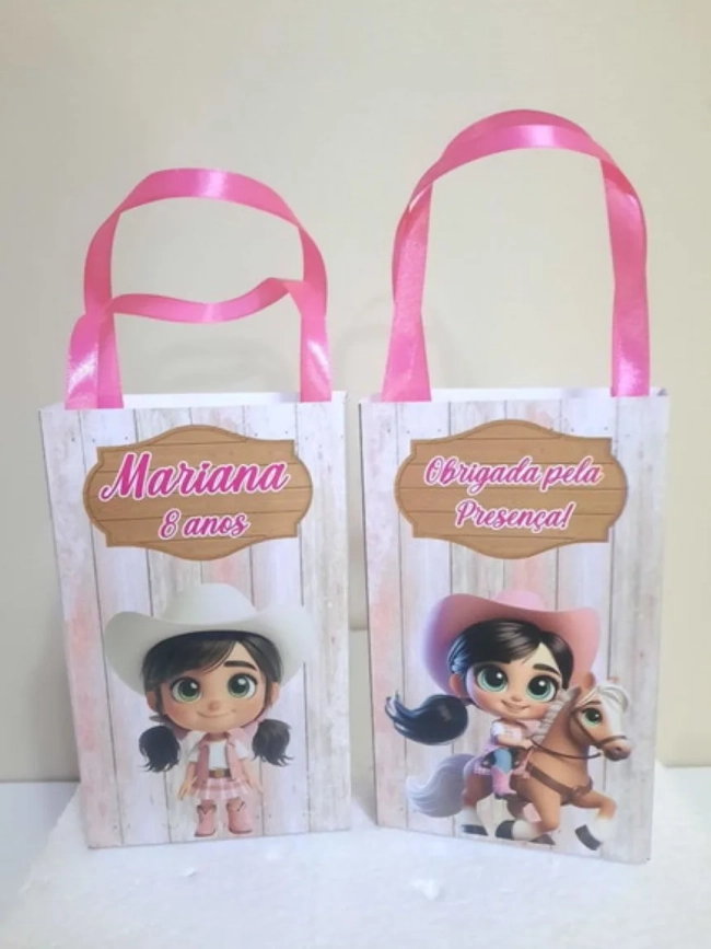 Sacolinhas Personalizadas Boiadeira para Lembrancinhas