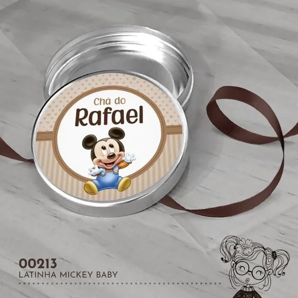 Latinha Adesivada Mickey Baby - 00213