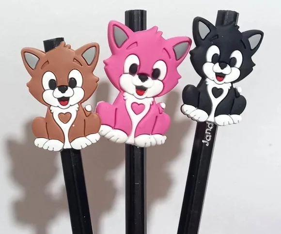 Lápis C/ponteira Gatinhos Variados - 6 Unidades