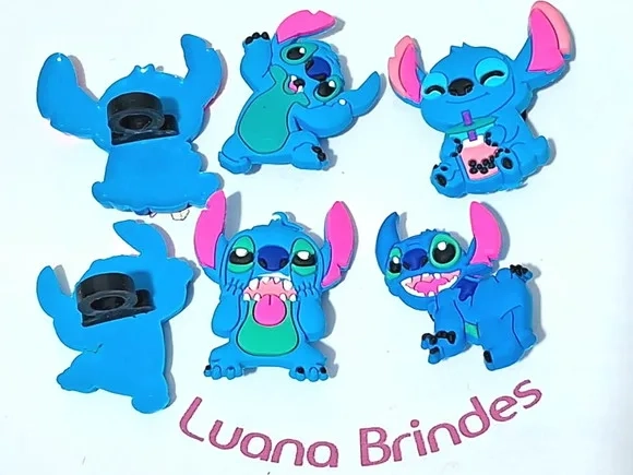 Ponteira P/lápis Stitch Emborrachado 8 Unidades Variados