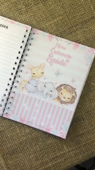 Caderneta de Saúde / Vacinação Personalizada - Safari Rosa