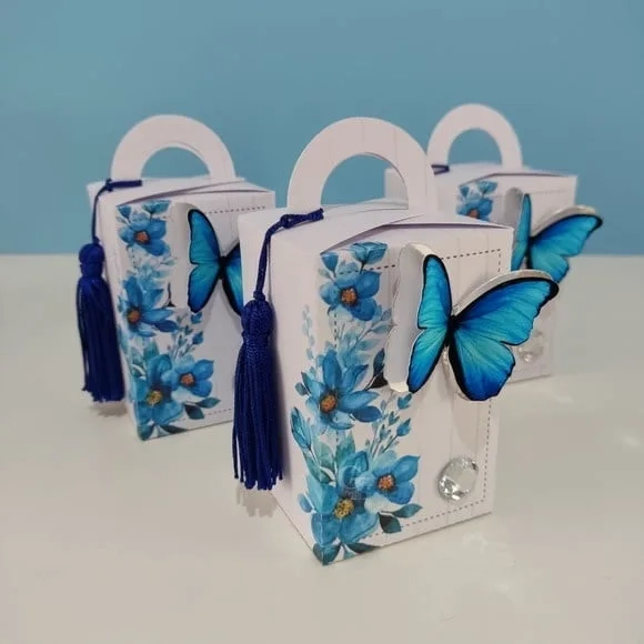 Kit 30 Lembrancinhas - Borboleta Azul