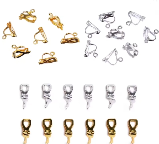 Base Brinco de Pressão dourado ou prateado 1 Saída