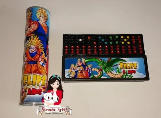 Dominó + pega varetas Dragon ball z