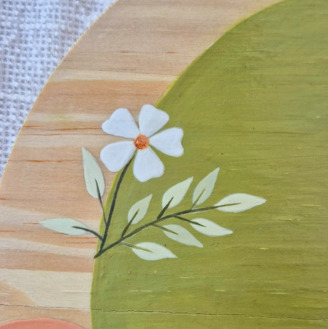 Placa Decorativa de Madeira Amor em Doses Diárias | Pintada à Mão