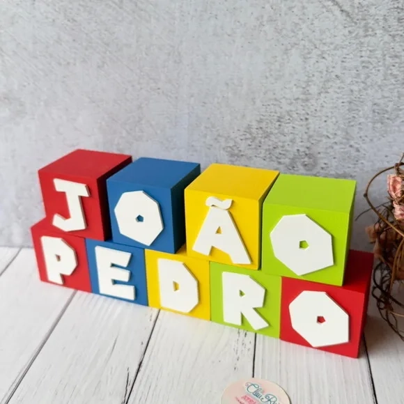 Super Mário Bros Cubos 6x6cm Decoração de Festa Infantil