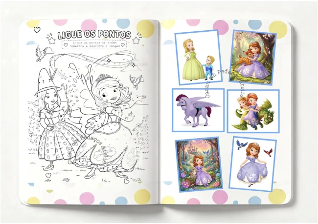 Princesa Sofia Álbum de Figurinhas + Desenhos para Colorir + Atividades