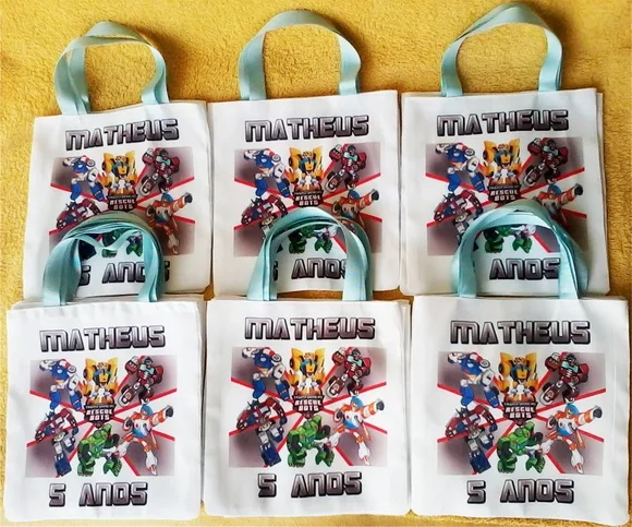 Ecobag Personalizada - Kit com 15 Unidades Tamanho 20x20