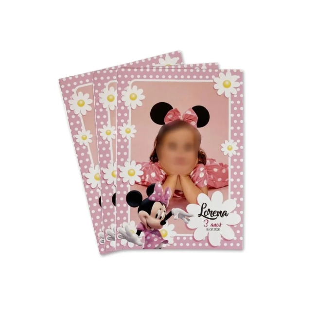 Imãs Lembracinhas Minnie Rosa -10x7cm