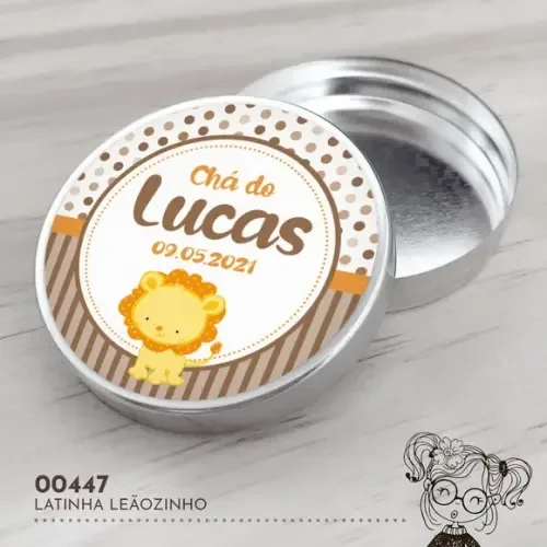 Latinha Adesivada Leãozinho - 00447