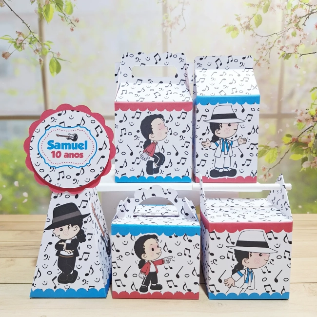 Kit Festa MICHAEL JACKSON - PEGUE E MONTE - Decoração de Festa | Lembrancinhas | Aniversário | Personalizados