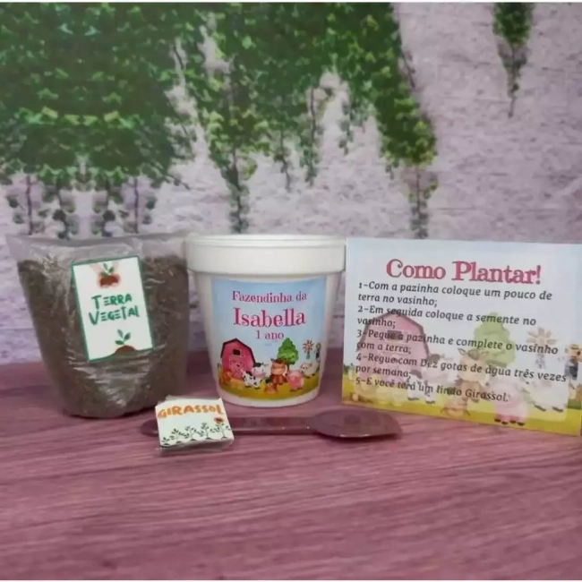 25 unidades Kit Jardinagem Fazendinha Rosa - Trabalhamos com qualquer tema - Informar tema no chat.